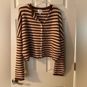 Things between Cardigan brown / white striped